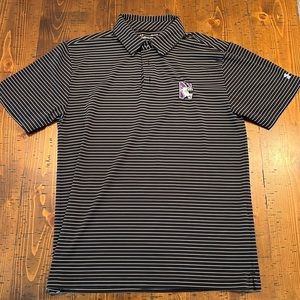 Under Armour heatgear performance polo with Northwestern University logo